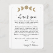 Cartes de réception Merci Phases Lune (Devant)