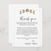 Cartes de réception Merci Phases Lune (Devant / Derrière)