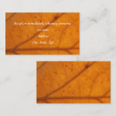 Cartes de réception Orange Fall Leaf (Devant / Derrière)