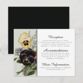 Cartes de réception Pansy vintage (Devant / Derrière)