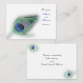 Cartes de réception paon (Devant / Derrière)