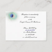 Cartes de réception paon (Dos)