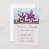 Cartes de réception Pretty Purple Lily (Devant / Derrière)