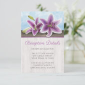 Cartes de réception Pretty Purple Lily (Debout devant)