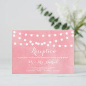 Cartes de réception Rose Rustique avec Guirlande d (Debout devant)