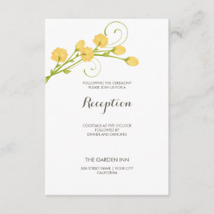 Cartes de réception Roses de jardin jaunes