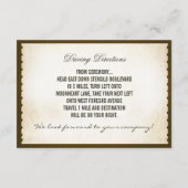 Cartes de réception rustiques vintages - billets (Dos)