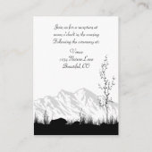 Cartes de réception Silhouette Mountain Wedding (Dos)