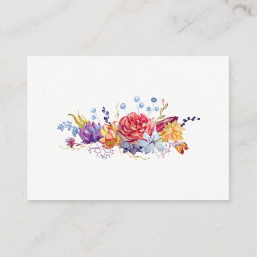 Cartes De Réception Succulentes Automne (Dos)