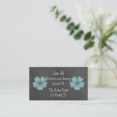 Cartes de réception Wild Turquoise Rose Chalkboard (Debout devant)