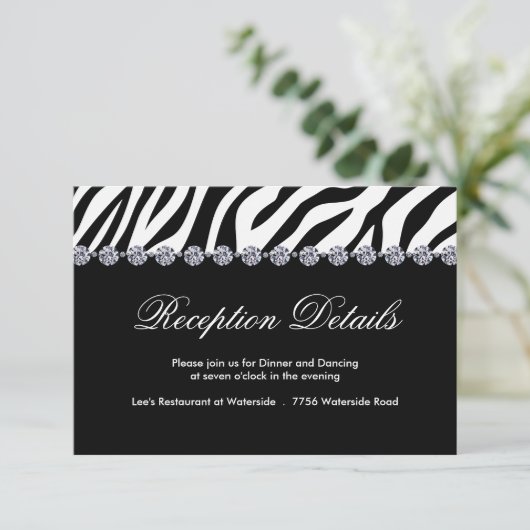 Cartes de réception Zebra (Debout devant)