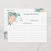 Cartes de recette botanique pour les succulents de (Devant / Derrière)