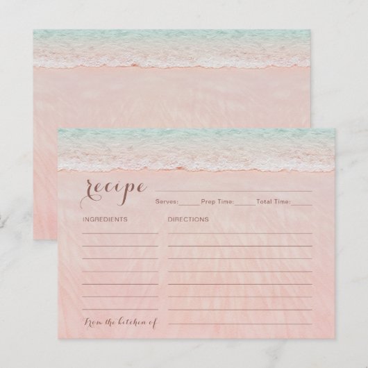 Cartes De Recette Coeurs Dans La Fête des mariées  (Devant / Derrière)