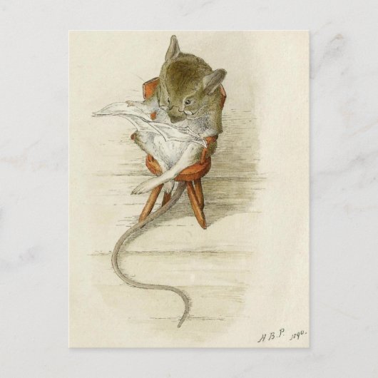 Cartes de recette d'aquarelle de la souris de gran (Devant)