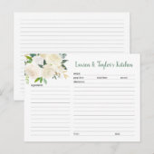 Cartes de recette de douche à la crème blanche Flo (Devant / Derrière)