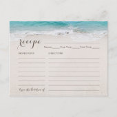 Cartes de recette de douche nuptiale Hearts In The (Devant)