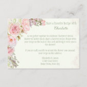 Cartes de recette de Fête de Mariage aux Roses Ros (Devant)