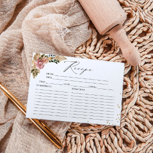 Cartes de recette de Fête des mariées Boho couleur