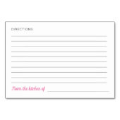 Cartes de recette de Fête des mariées de Flamant r (Dos)