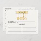 Cartes de recette de Fête des mariées d'ustensiles (Devant / Derrière)