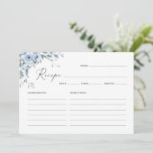 Cartes de recette de Fête des mariées florale bleu (Debout devant)