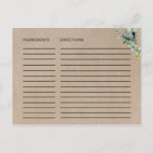 Cartes de recette de Fête des mariées Kraft Foliag (Dos)