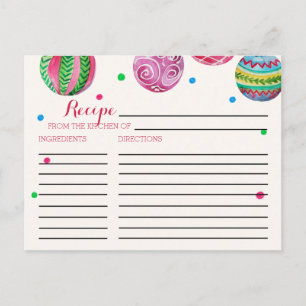 Cartes de recette de Fête des mariées ornementales