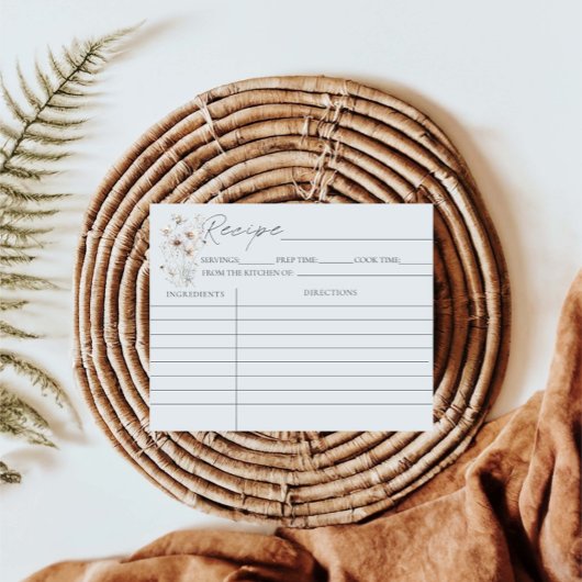 Cartes de recette de Fêtes des mariées florales fl