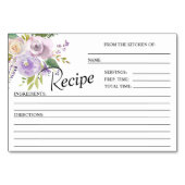 Cartes de recette de Fêtes des mariées florales po (Devant)