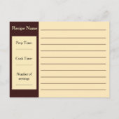 Cartes de recette de Fêtes des mariées vintages (Dos)