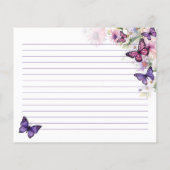 Cartes de recette de la douche de papillons violet (Dos)