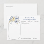Cartes de recette de la famille Mason Jar Floral D (Devant / Derrière)