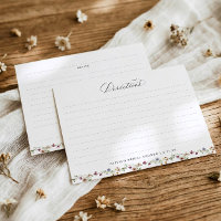 Cartes de Recette de Mariage Botanique Fleurs Sauv