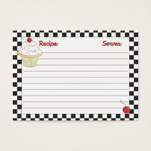 Cartes de recette de petit gâteau de cerise mini