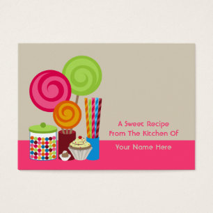 Cartes de recette de sucrerie et de bonbons