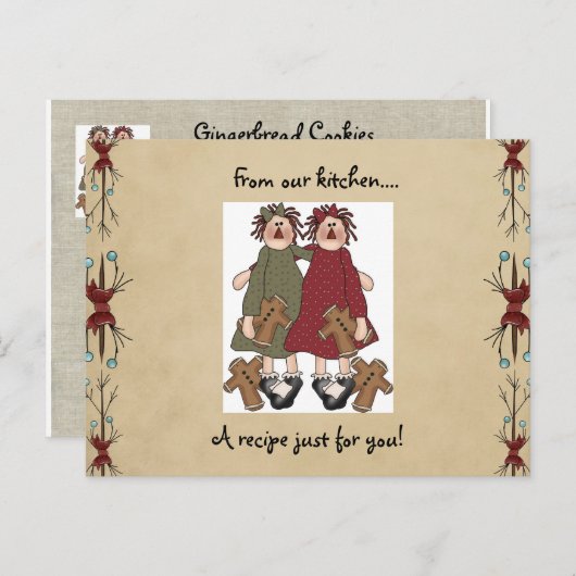 Cartes de recette de vacances (Devant / Derrière)