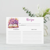 Cartes de recette élégantes sur le thème du livre (Debout devant)