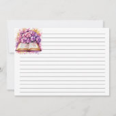 Cartes de recette élégantes sur le thème du livre (Dos)