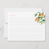 Cartes de recette Fête des mariées de concordance  (Dos)