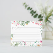 Cartes de recette fleur sauvage (Debout devant)