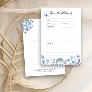 Cartes de recette florale délicate de fleurs sauva