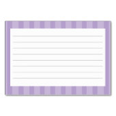Cartes de recette Motif à bande violet (Dos)