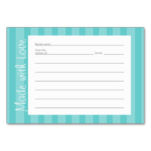 Cartes de recette Motif de bande