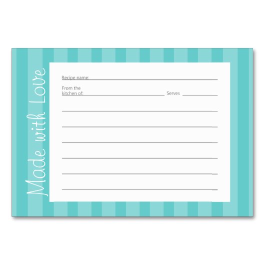 Cartes de recette Motif de bande (Devant)