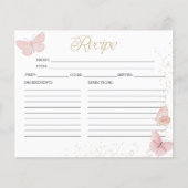 Cartes de recette pour une douche de mariée Papill (Devant)