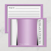 Cartes de Recette Purple Clair (Devant / Derrière)