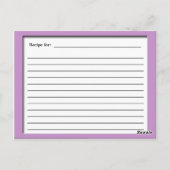 Cartes de Recette Purple Clair (Dos)
