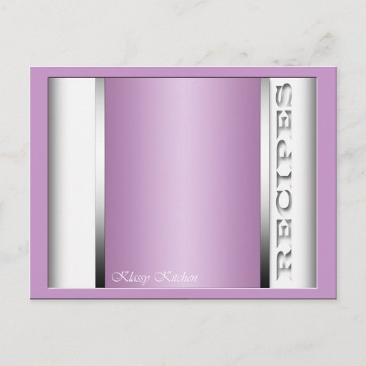Cartes de Recette Purple Clair (Devant)