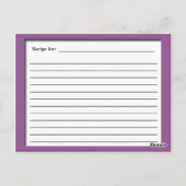 Cartes de Recette Purple Sophistiquées (Dos)