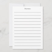 Cartes de Recette Roes Rouges Élégantes (Dos)